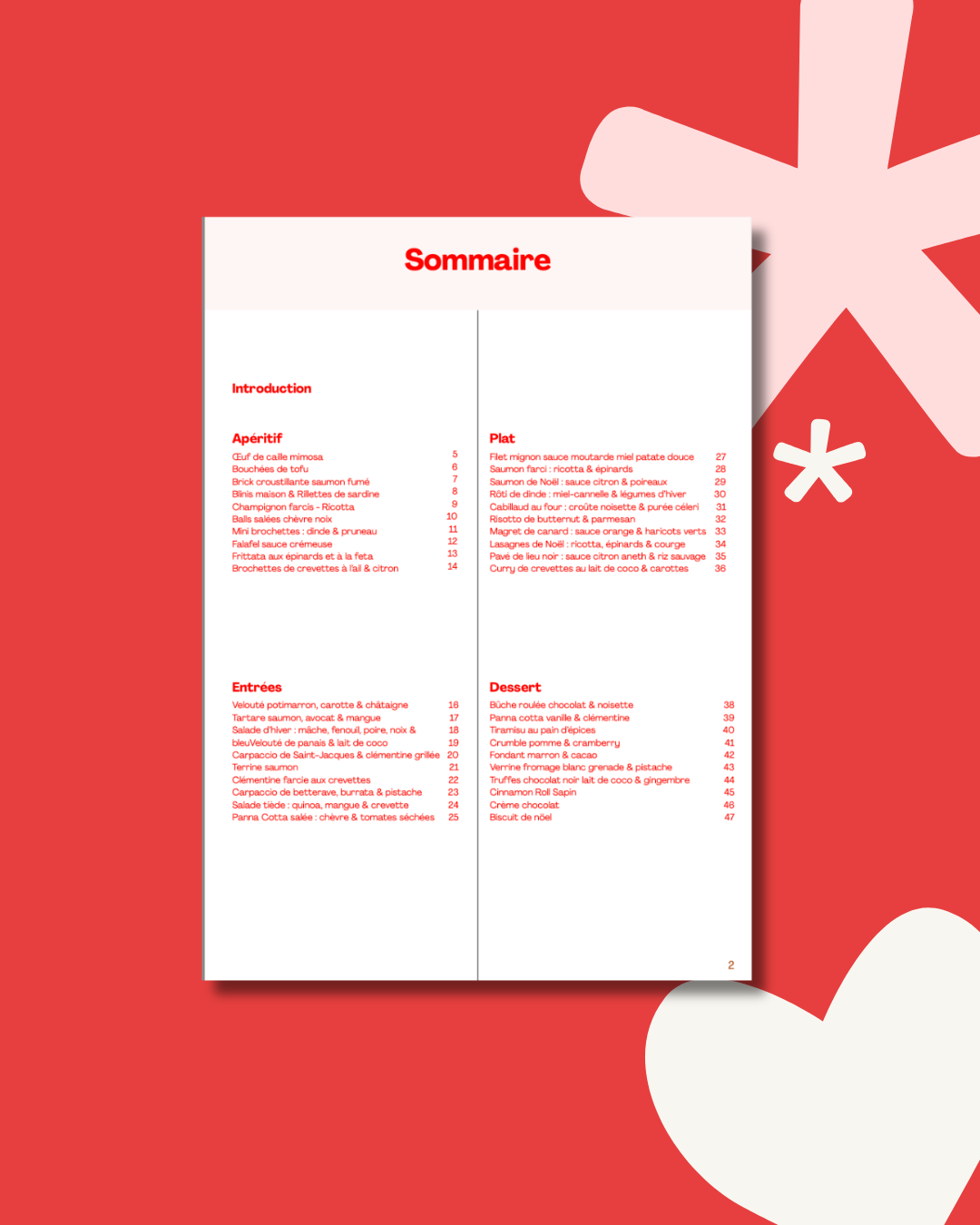 Couverture de l’ebook recettes de Noël Amourdediet, menus de fêtes sains et gourmands