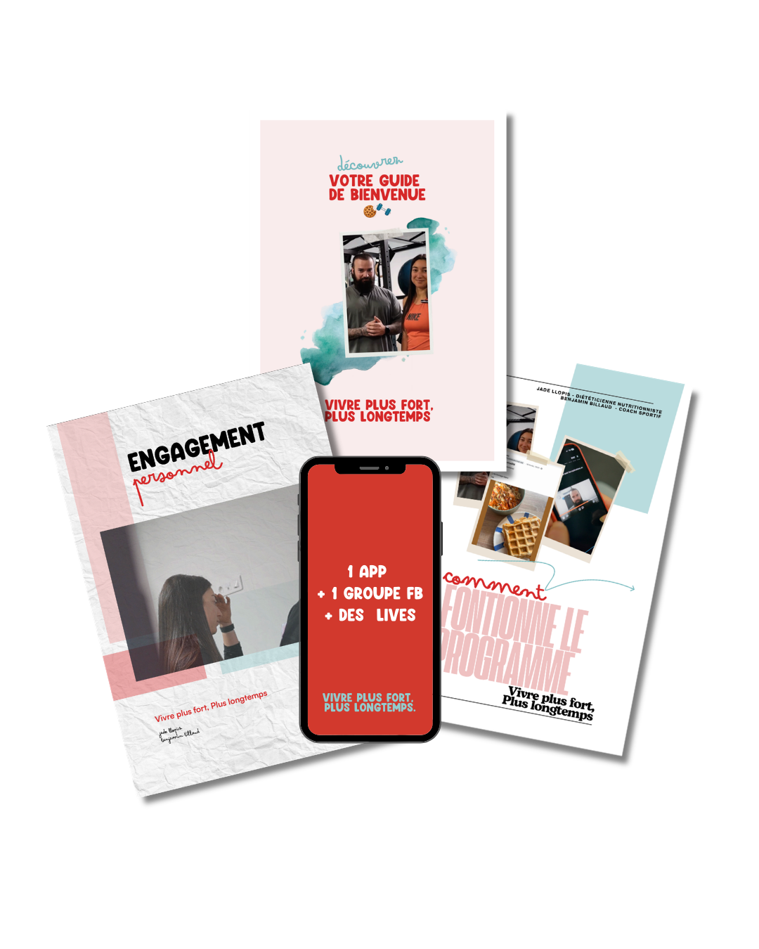 1 app + groupe Fb + lives